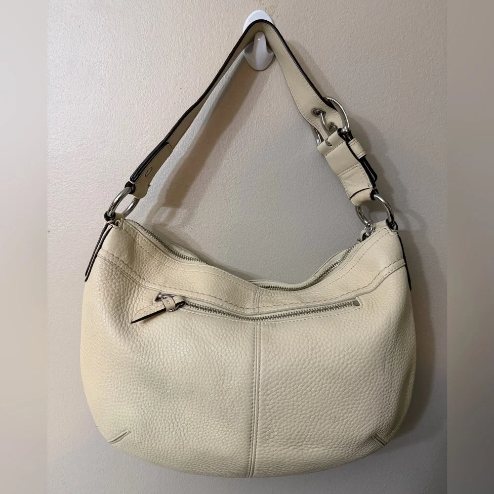Coach Cream Leather Hobo Bag# F 13730